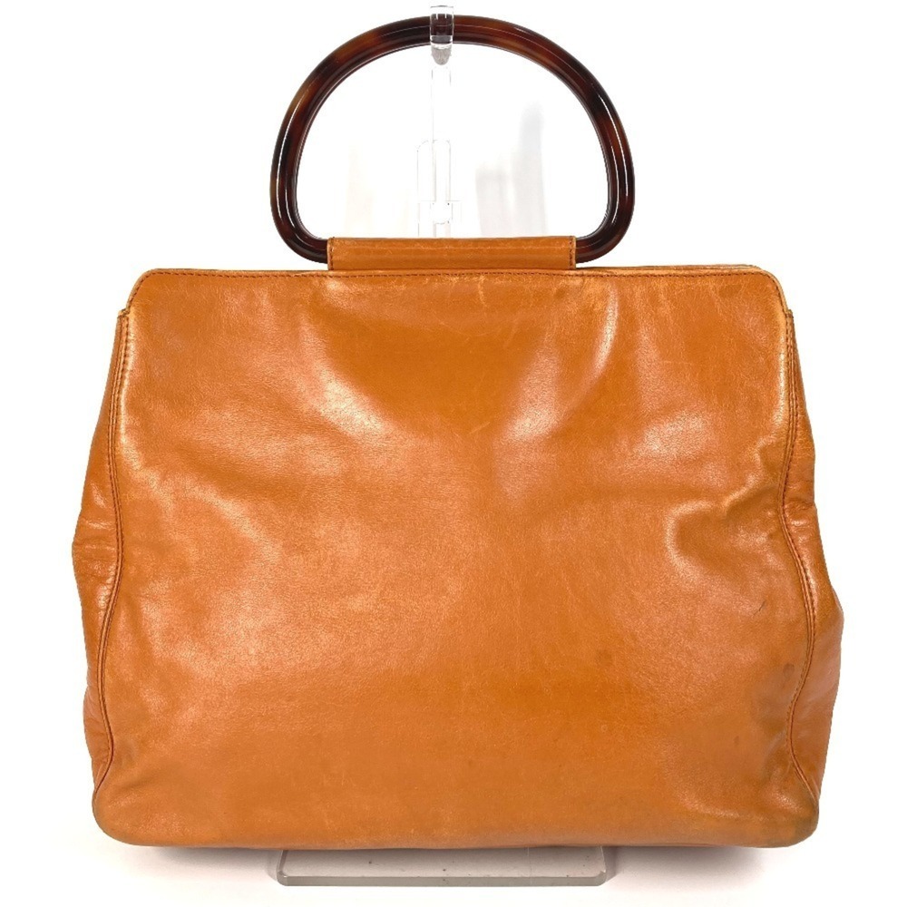 CHANEL Vintage Brown Leather Logo Tote Bag - Picture 2 of 16